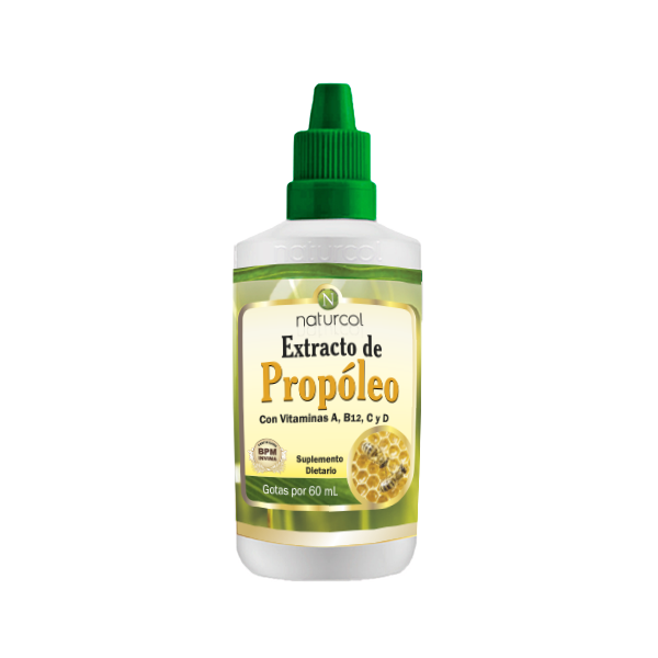EXTRACTO DE PROPOLEO CON VITAMINA A, B12, C Y D X 60mL