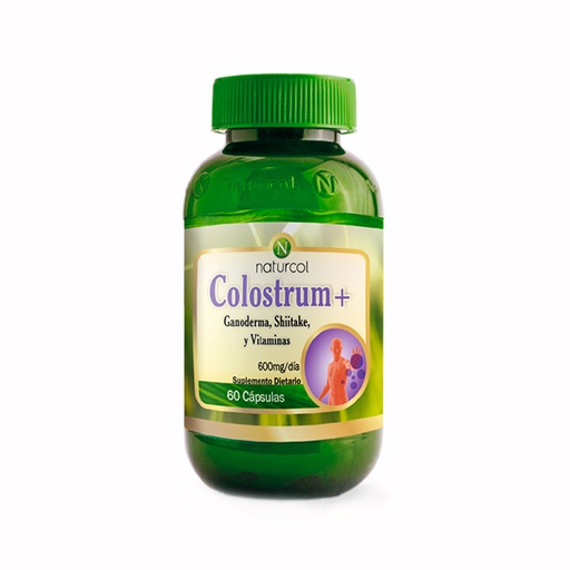 [NCAB] COLOSTRUM BOVINO + GANODERMA, SHIITAKE, VITAMINA. X 60 CÁPSULAS
